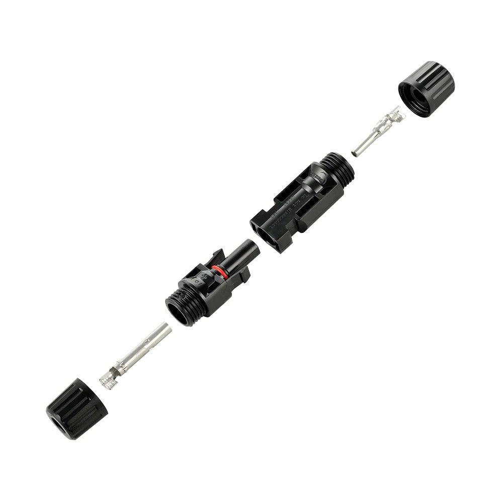 Rich Solar Solar Connectors - Waterproof MC4 Connectors for Solar Panels, PV Systems, and Off-Grid Applications - Ideal for Home, RV, and Marine Solar Installations
