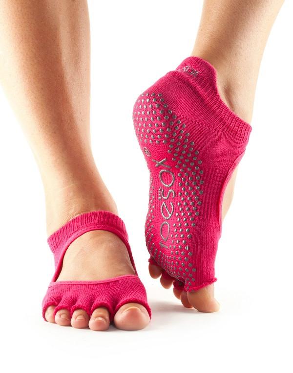 ToeSox Bellarina Grip Socks - Non-Slip Half Toe Dance Socks for Ballet, Yoga & Pilates | Perfect for Studio Practice and Performance