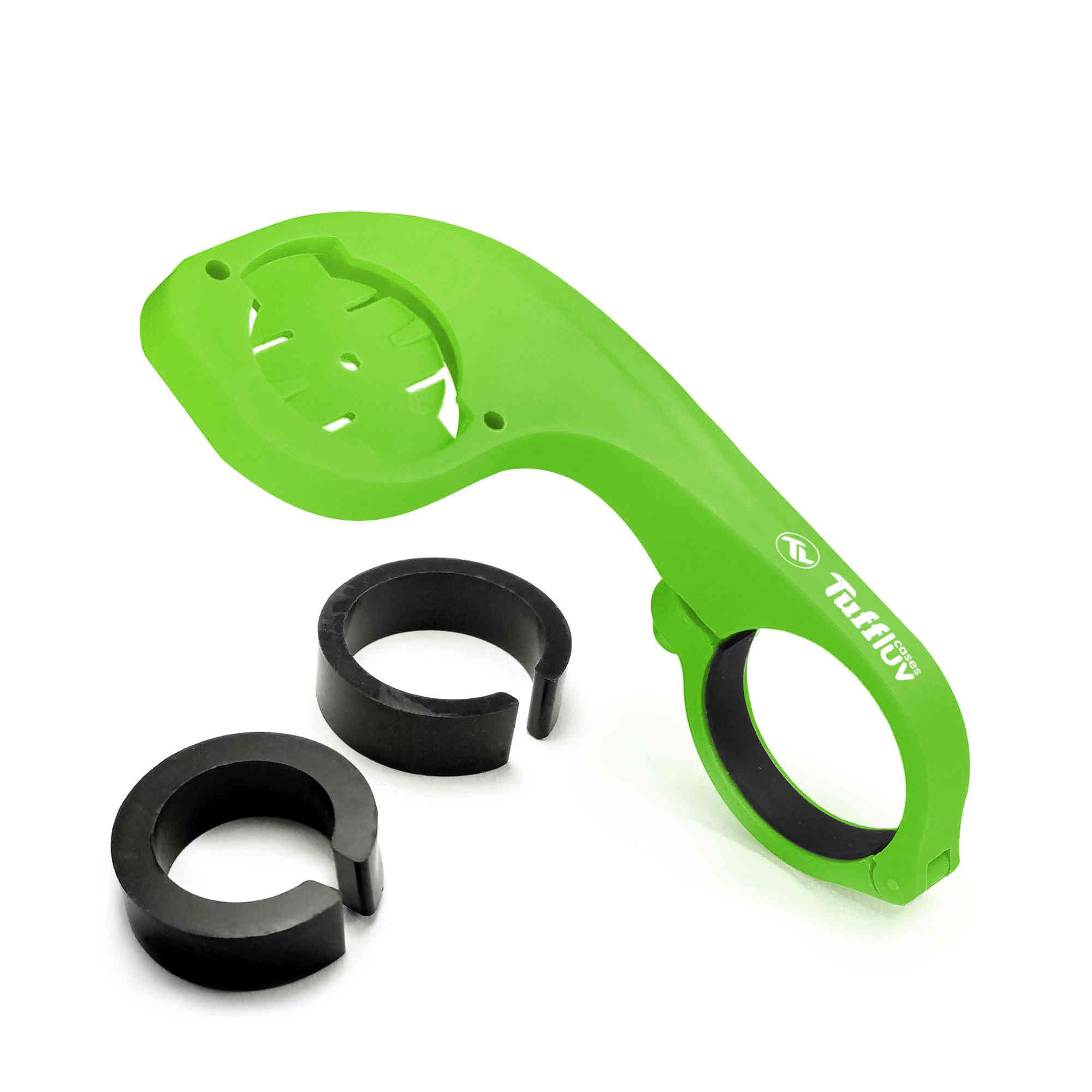 Tuff Luv Lollipop Handlebar Mount Adapter for Garmin Edge GPS Bike Computer - Green | Secure Bike GPS Mount | Perfect for Road Cycling, Mountain Biking & Outdoor Adventures
