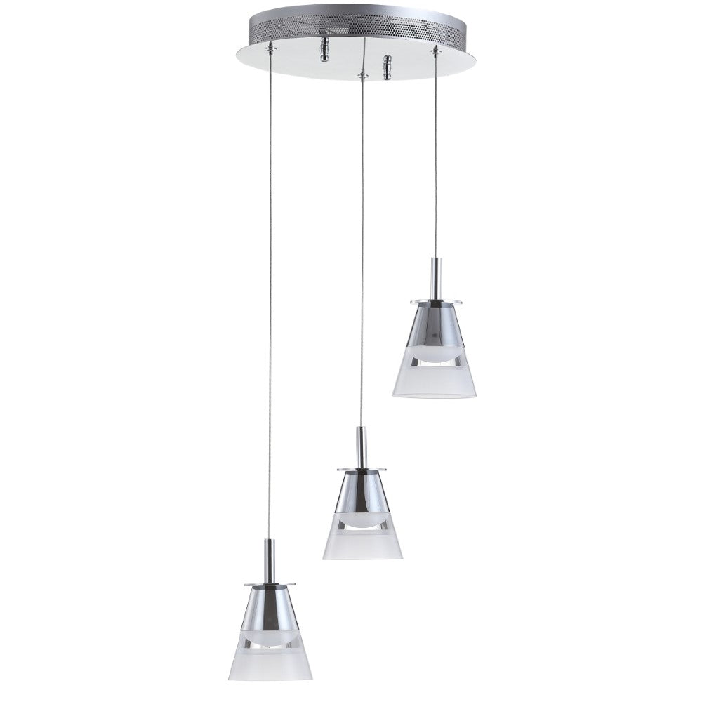 Alain Adjustable Metal Integrated LED Pendant Light - Modern Dimmable Hanging Fixture for Kitchen Island, Dining Room & Living Room Ceiling Lighting
