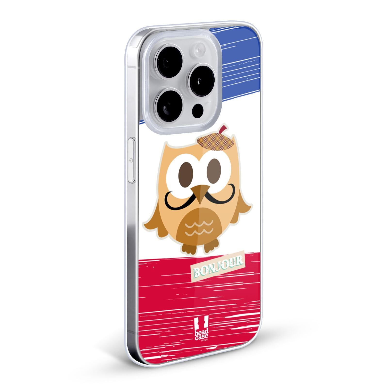 Cute French Kawaii Owl Soft Gel Phone Case for Apple iPhone 7/8/SE (2020 & 2022) - Protective Slim Cover with Unique Design for Girls & Teens - Perfect for School, Work & Everyday Use