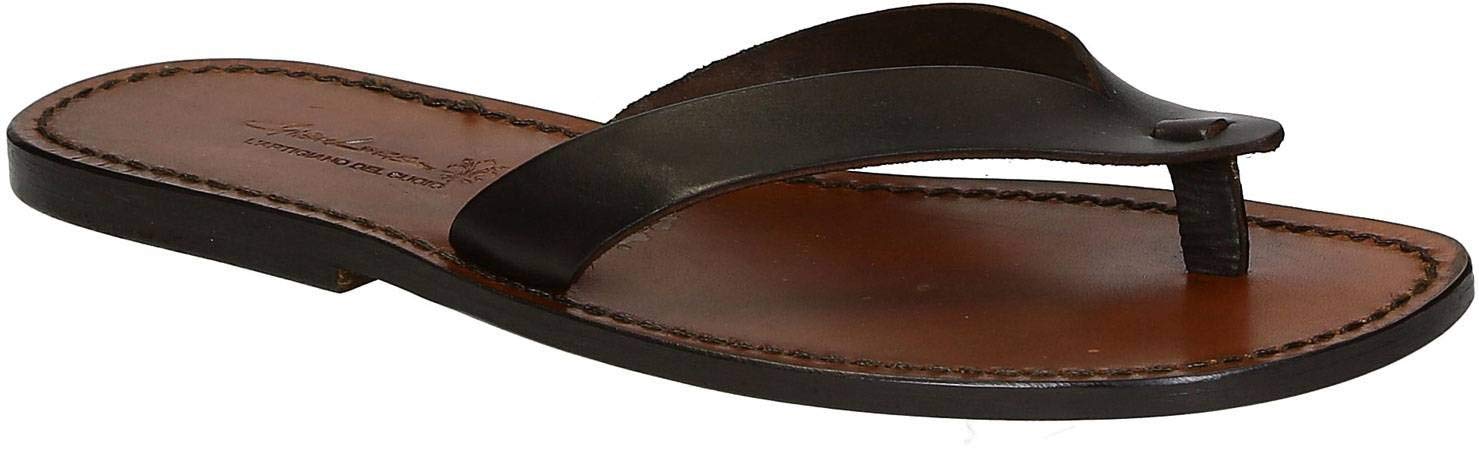 Gianluca Handcrafted Men's Leather Slippers - Artisan Made Genuine Leather House Shoes for Comfort & Style - Perfect for Indoor Lounging & Spa Relaxation