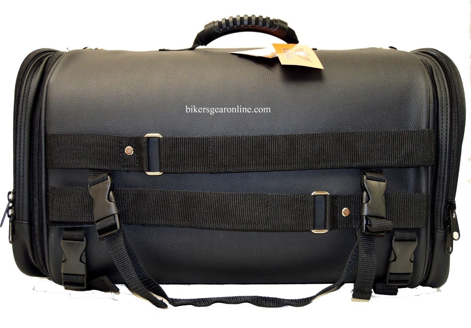 **Motorcycle Sissy Bar Roll Bag - PVC Waterproof Travel Trunk Bag for Harley, Cruiser & Touring Bikes - Perfect for Road Trips & Daily Commute**