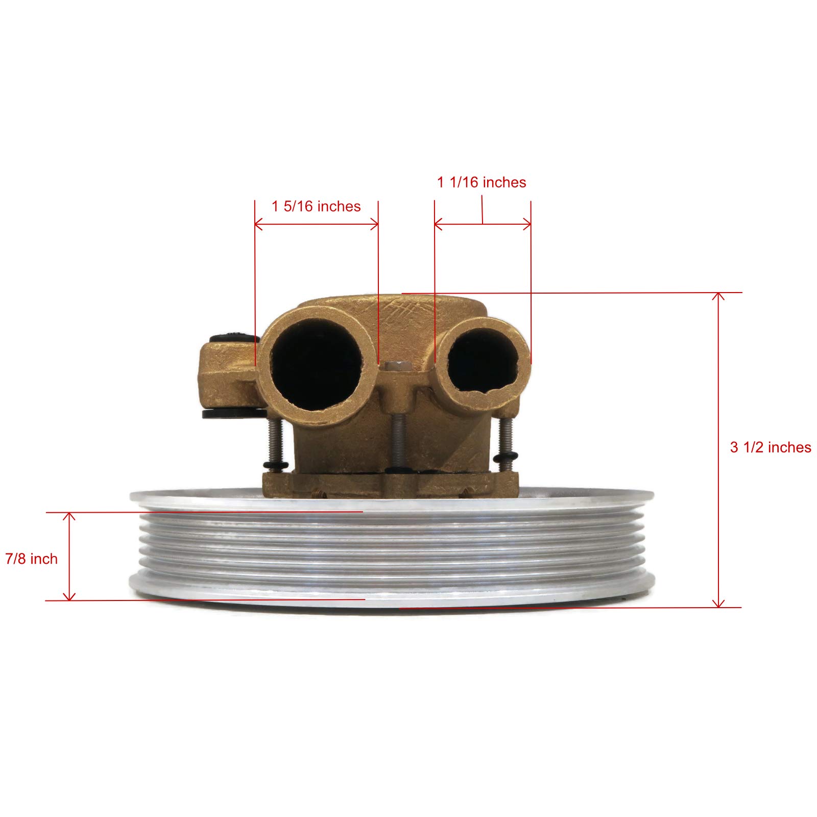 Volvo Penta 21212799 & 3812519 Raw Water Pump Replacement - Compatible with Seawater Boat Engines | Durable Marine Water Pump for Volvo Penta Diesel Engines | Perfect for Saltwater Fishing Boats & Yachts