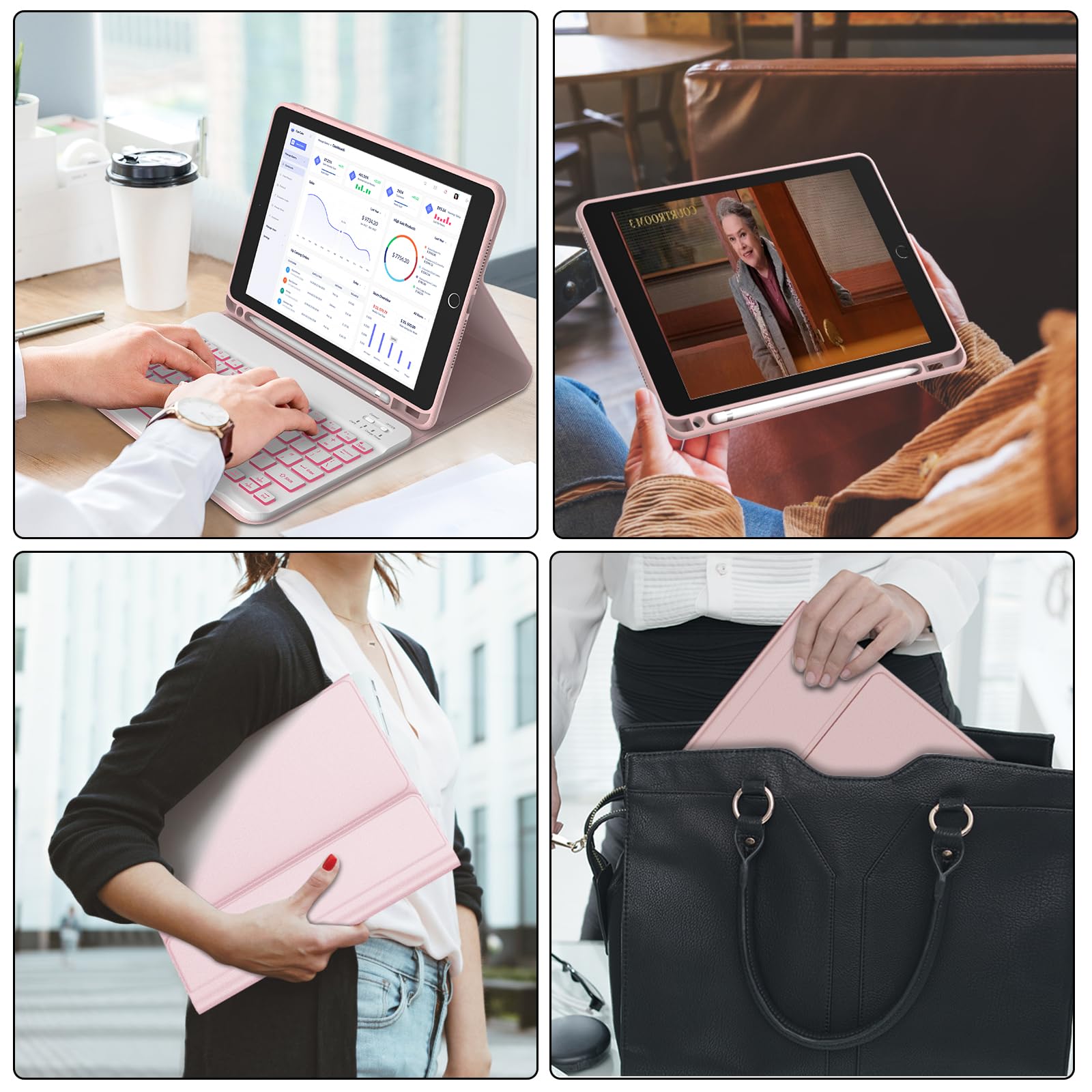 BORIYUAN Backlit Detachable Keyboard Case for iPad 9th/8th/7th Gen 10.2