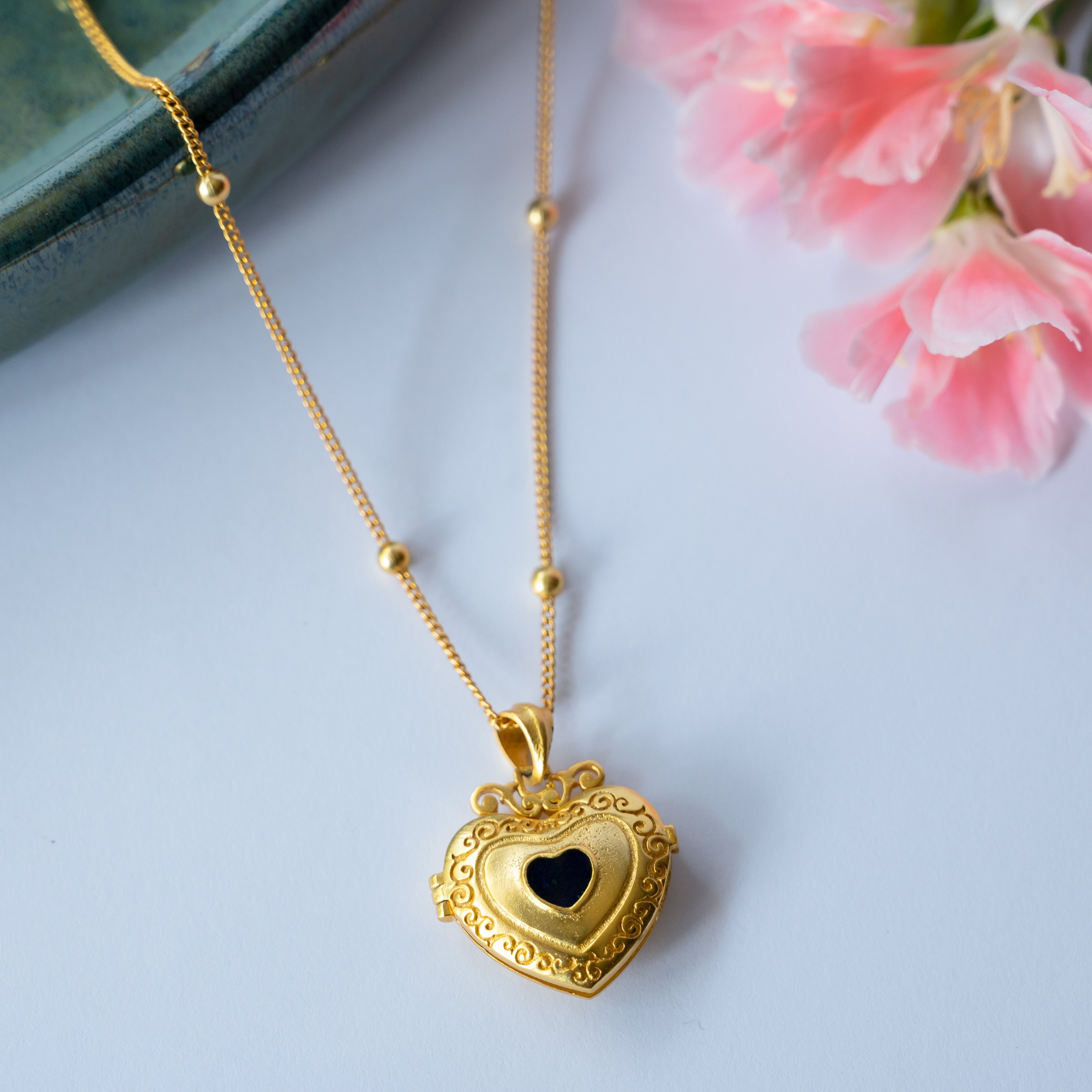 Love and Protection Pendant Necklace Set - Sterling Silver Couple Necklaces for Valentine's Day Gift, Anniversary & Romantic Occasions