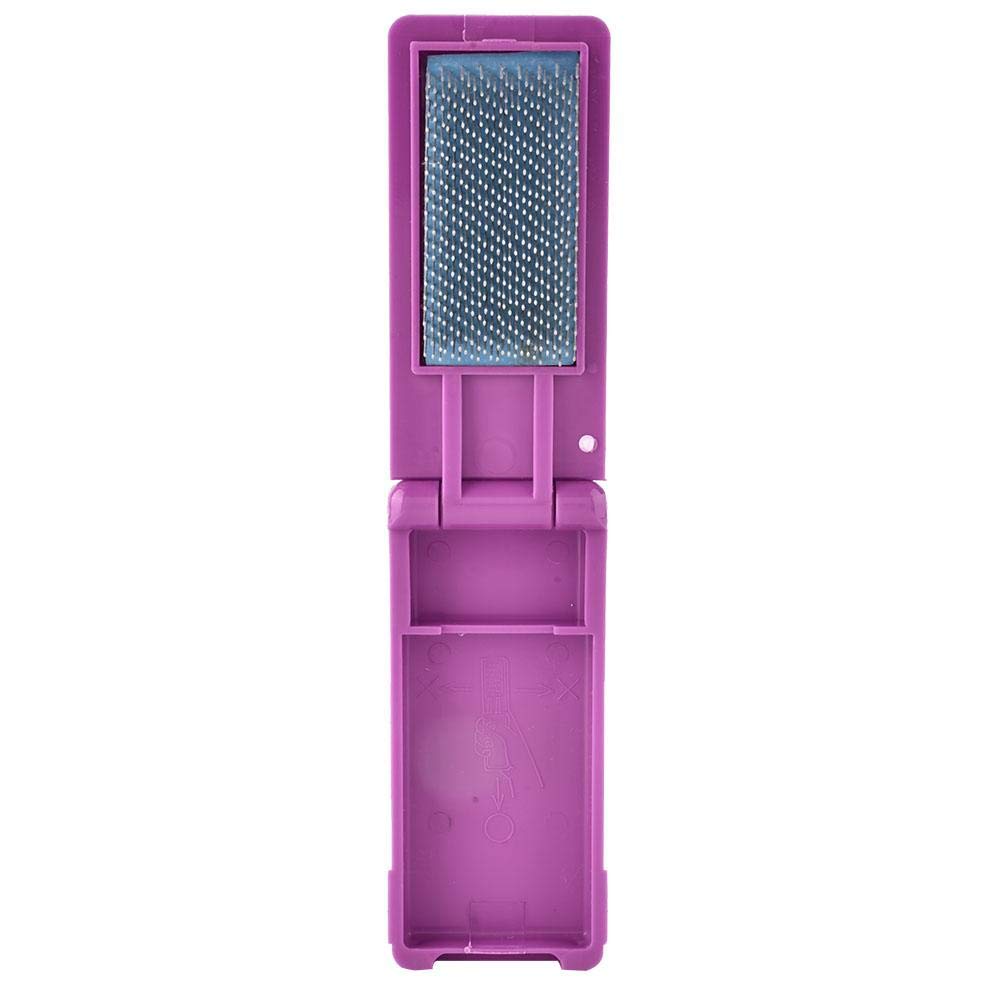 Latin Salsa Tango Dance Shoe Brush - Portable Foldable Ballroom Dancing Shoe Cleaner for Women & Men (5 Colors - Purple) | Perfect for Dance Studios, Competitions & Practice Sessions