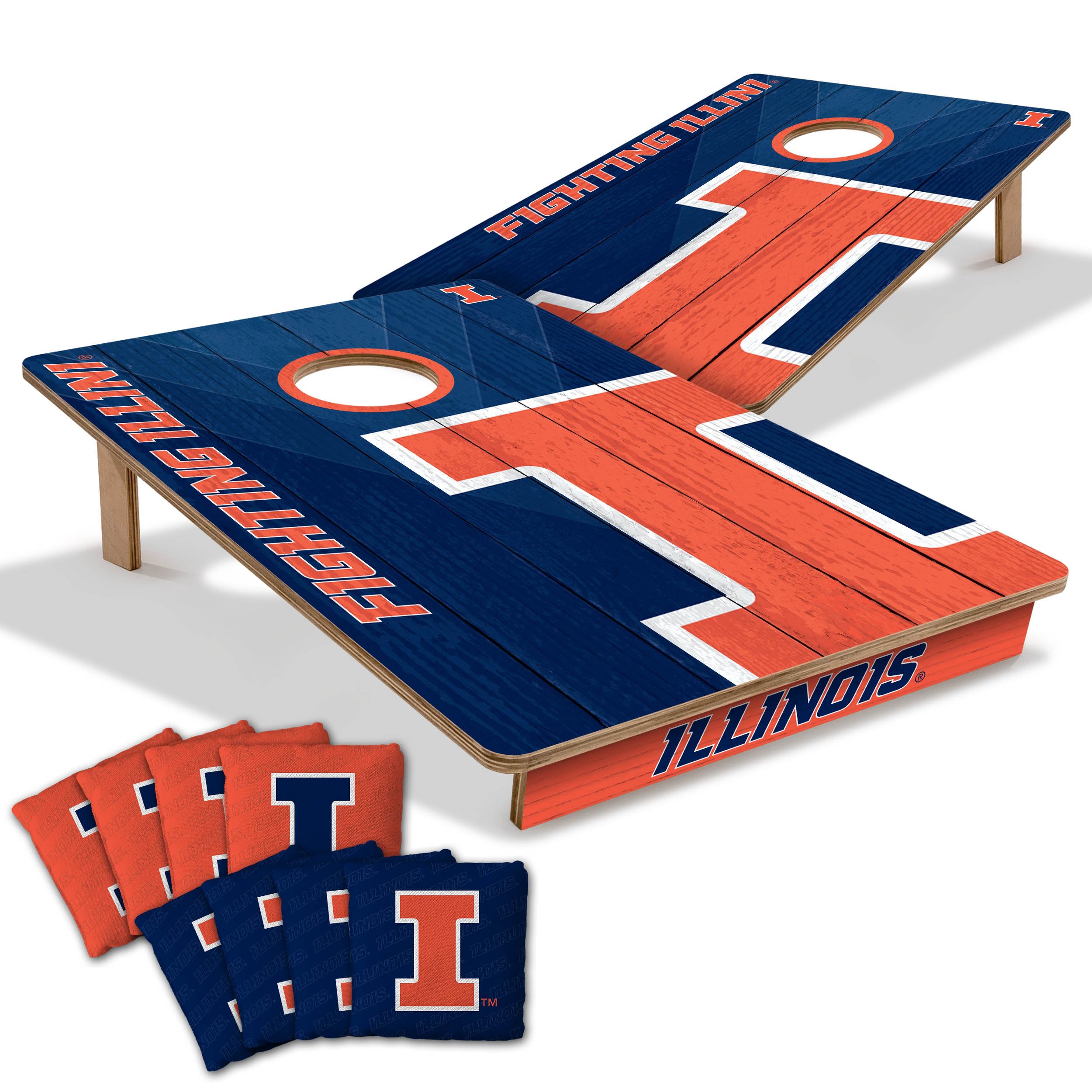YouTheFan NCAA 2' x 3' Wood Cornhole Game Set with Logo Bags - Perfect for Tailgating, Backyard Parties, and College Sports Events