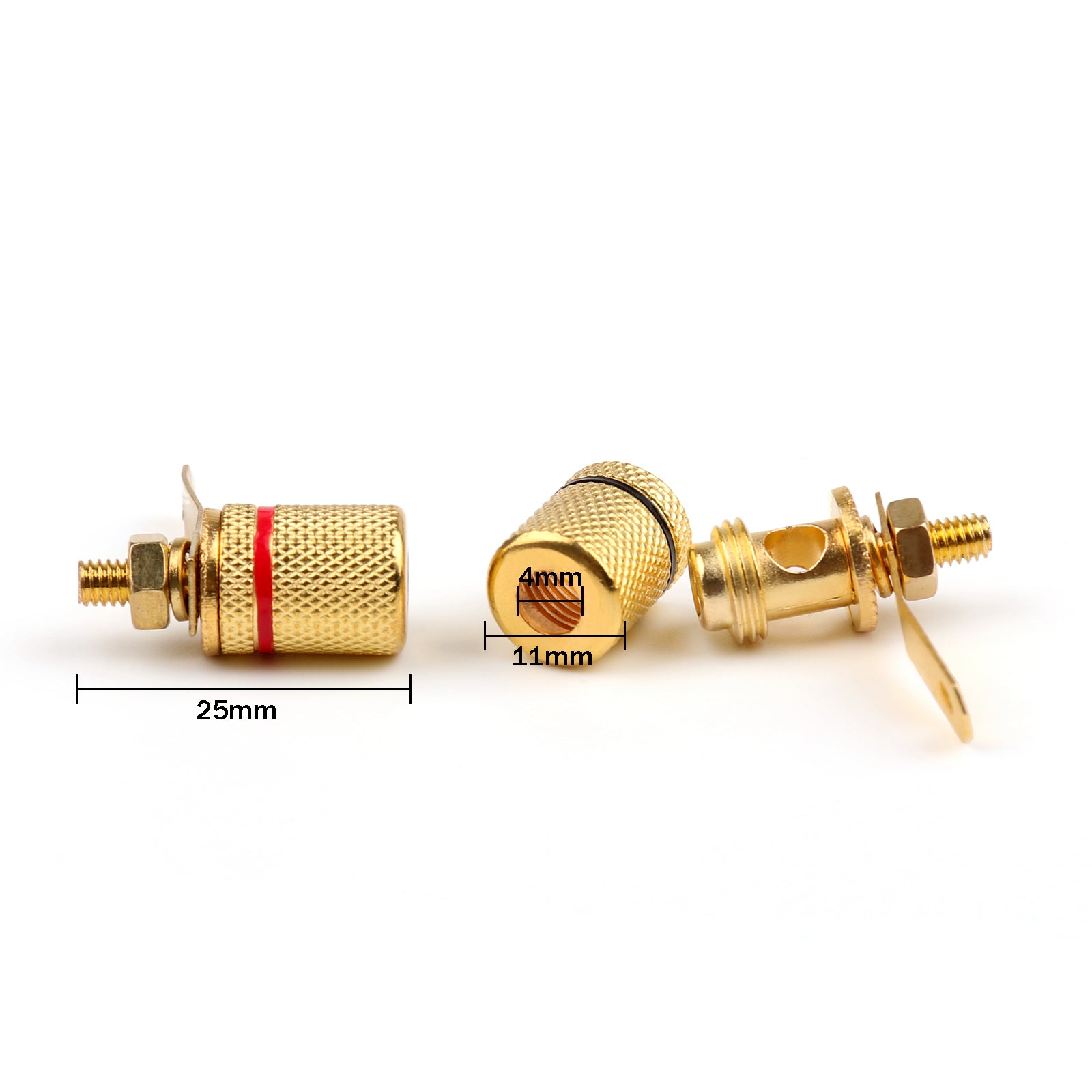 10 Pcs Gold Plated Binding Post Speaker Connector Terminals - High Quality Audio Amplifier Banana Plugs for Home Theater, Studio & DIY Speaker Wiring