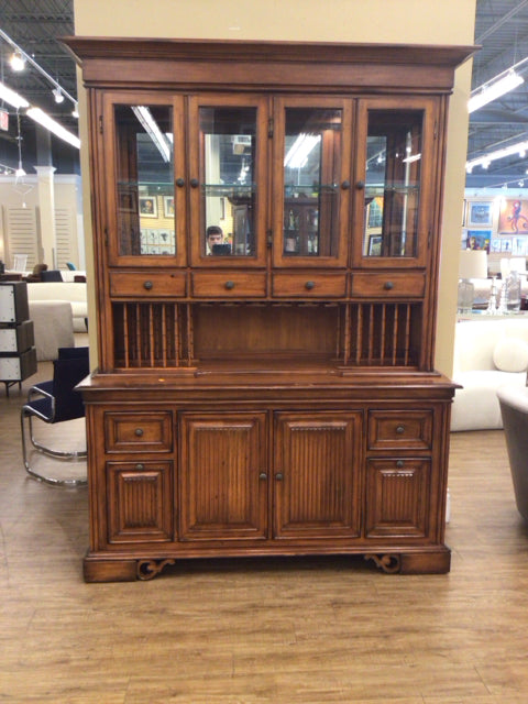 Tommy Bahama 2-Piece China Cabinet Set - Elegant Display & Storage for Fine China, Glassware & Dining Essentials | Perfect for Dining Rooms, Kitchens & Entertaining Spaces