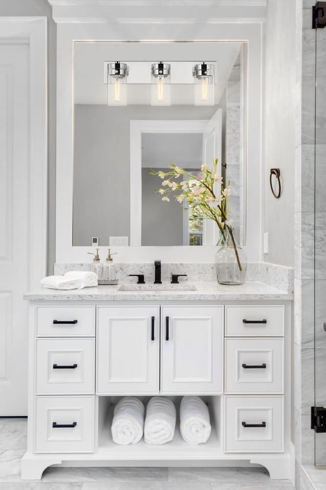 Nuvo Lighting Intersection 3-Light Bathroom Vanity in Burnished Brass - Perfect for Modern Bathrooms, Powder Rooms & Home Decor