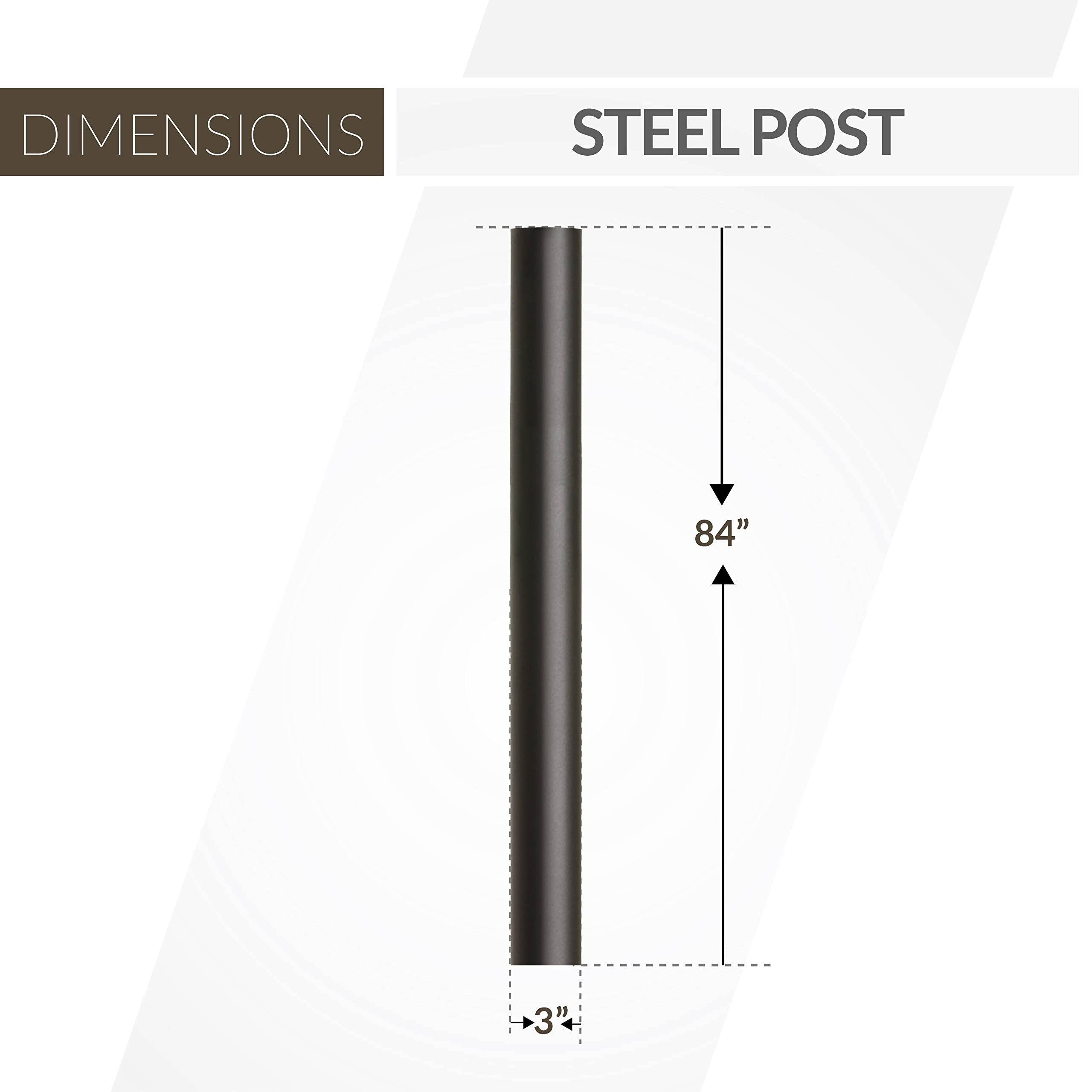 Sea Gull Lighting 8102-12 84-Inch Black Outdoor Post Light Fixture - Weatherproof Exterior Lighting for Driveway, Garden, Pathway & Backyard