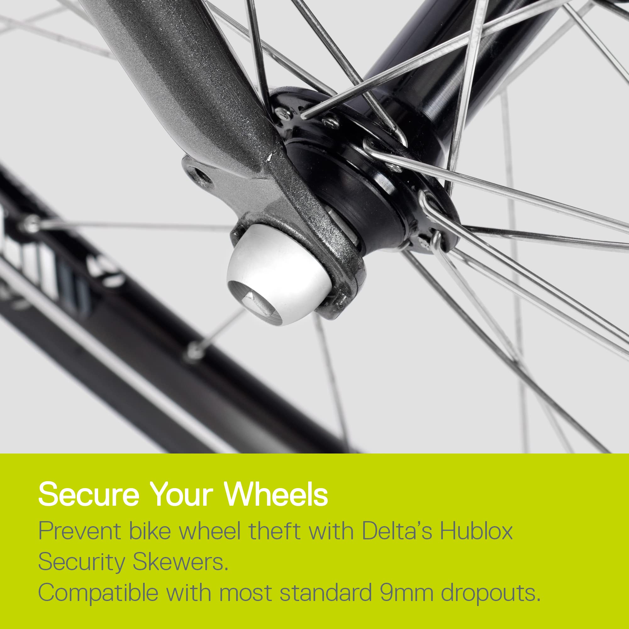 Delta Cycle Hublox Bolt On Bike Skewers - Anti-Theft Quick Release for Road & Mountain Bikes - Secure Wheels On-the-Go