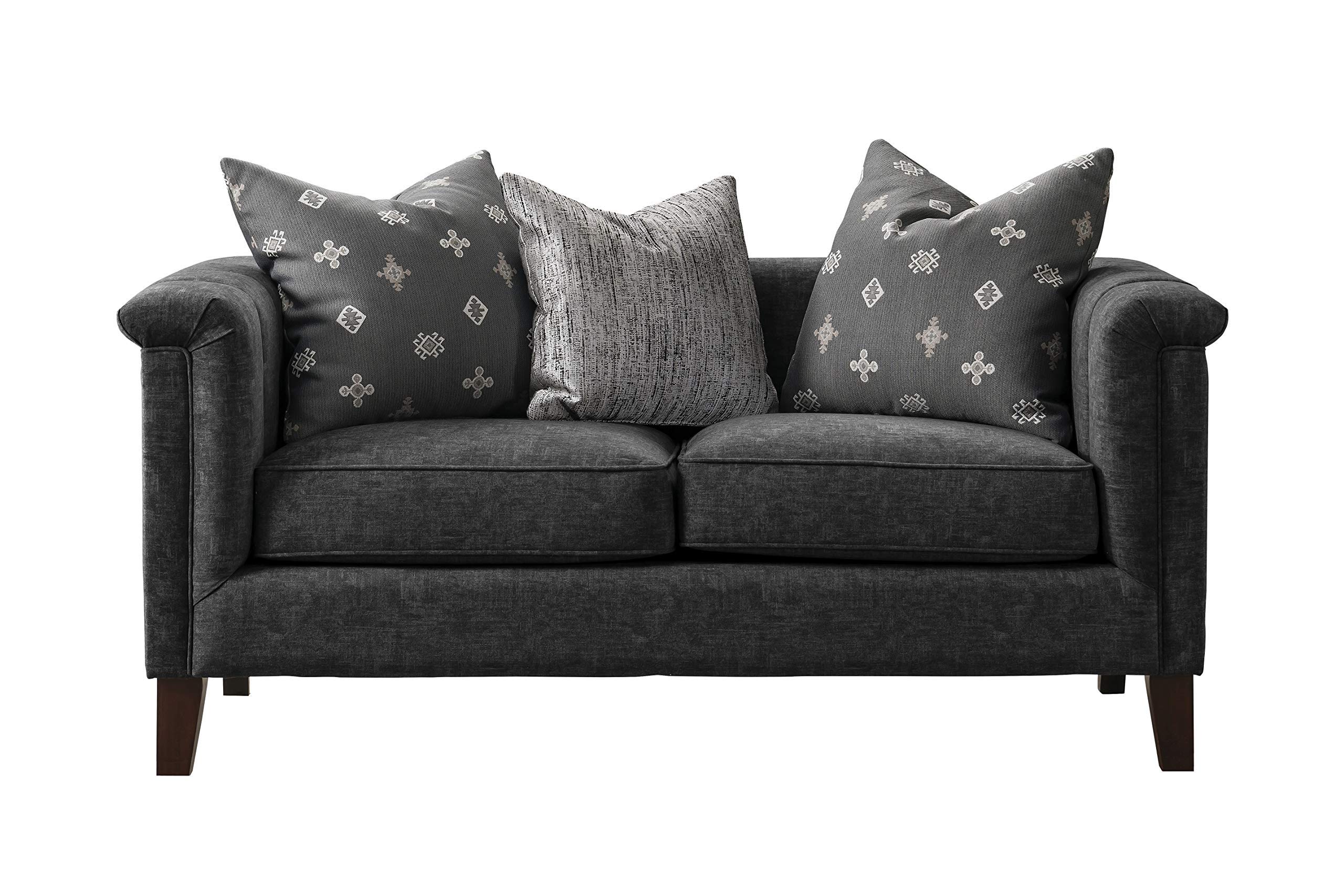 Luxury Velvet Channel Tufted Loveseat Sofa - 65