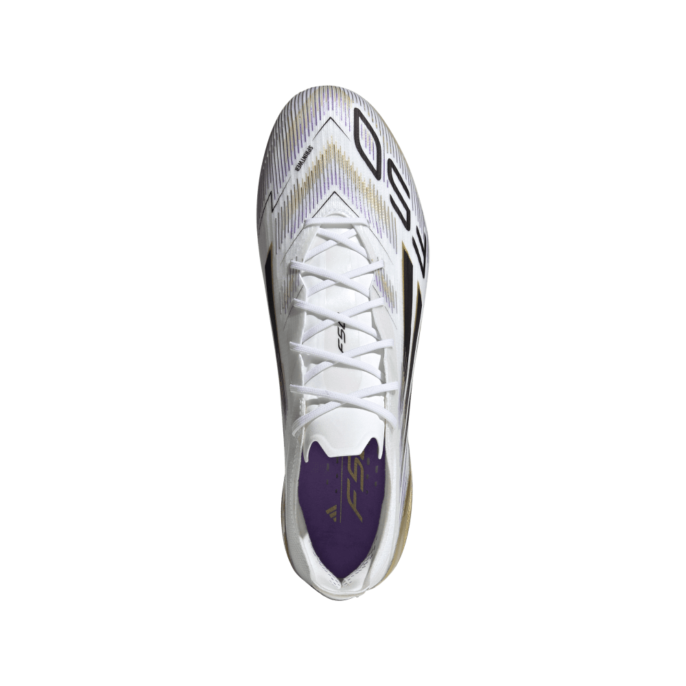 Adidas F50 Elite FG Soccer Cleats for Men - White/Black/Metallic Gold Football Shoes - Perfect for Professional Matches & Training Sessions