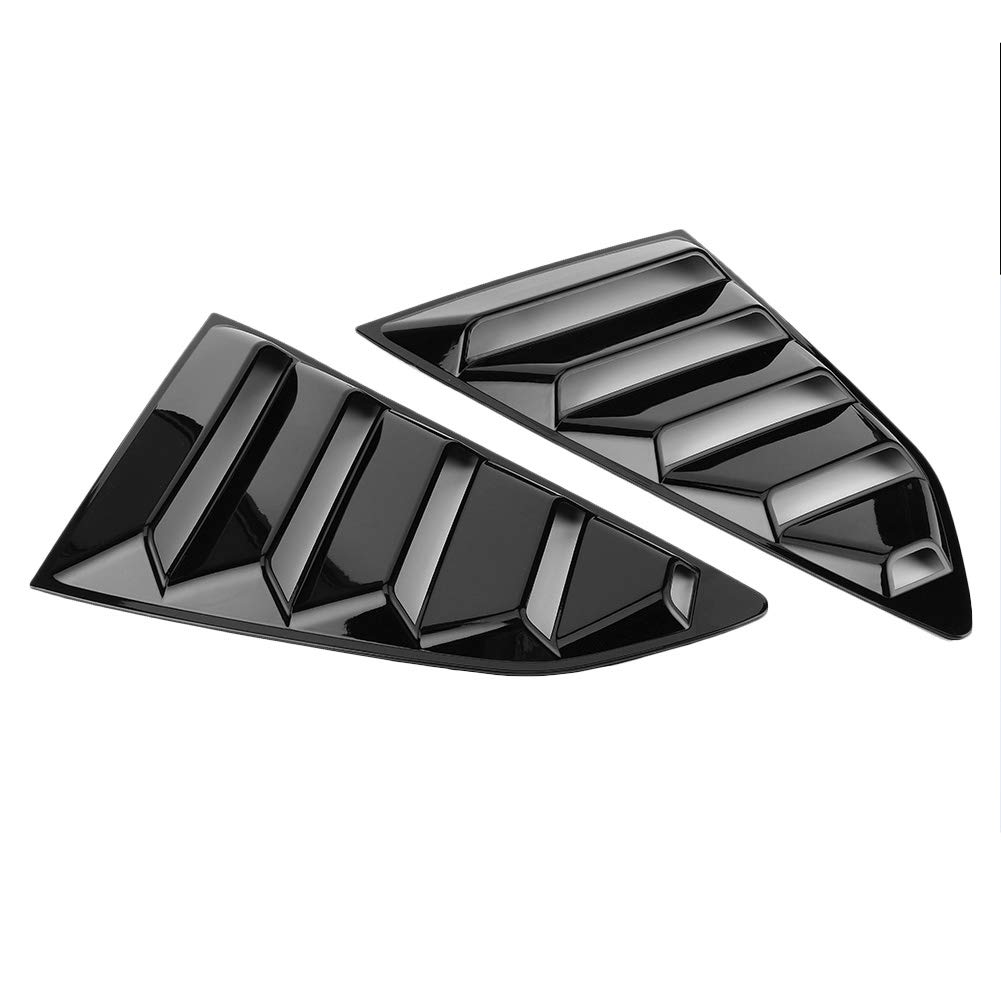 Acouto Glossy Black Car Window Louvers & Side Air Vent Covers - Perfect Fit for Chevy 2016-2020 Models | Enhance Style & Airflow for Sedans, Coupes & Sports Cars