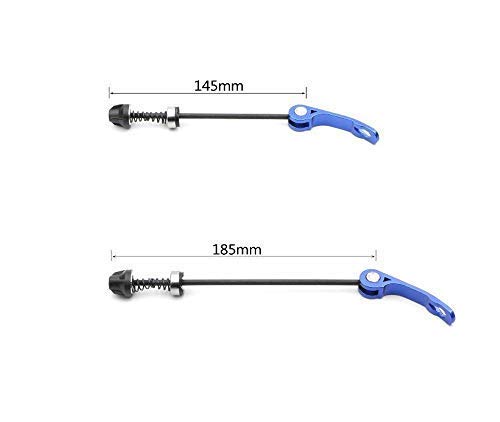 Quick Release Bike Skewer - 145mm/185mm Black Alloy Lever for Mountain, Road & City Bicycles | Secure Wheel Axle Replacement for Commuting, Trail Riding & Urban Cycling
