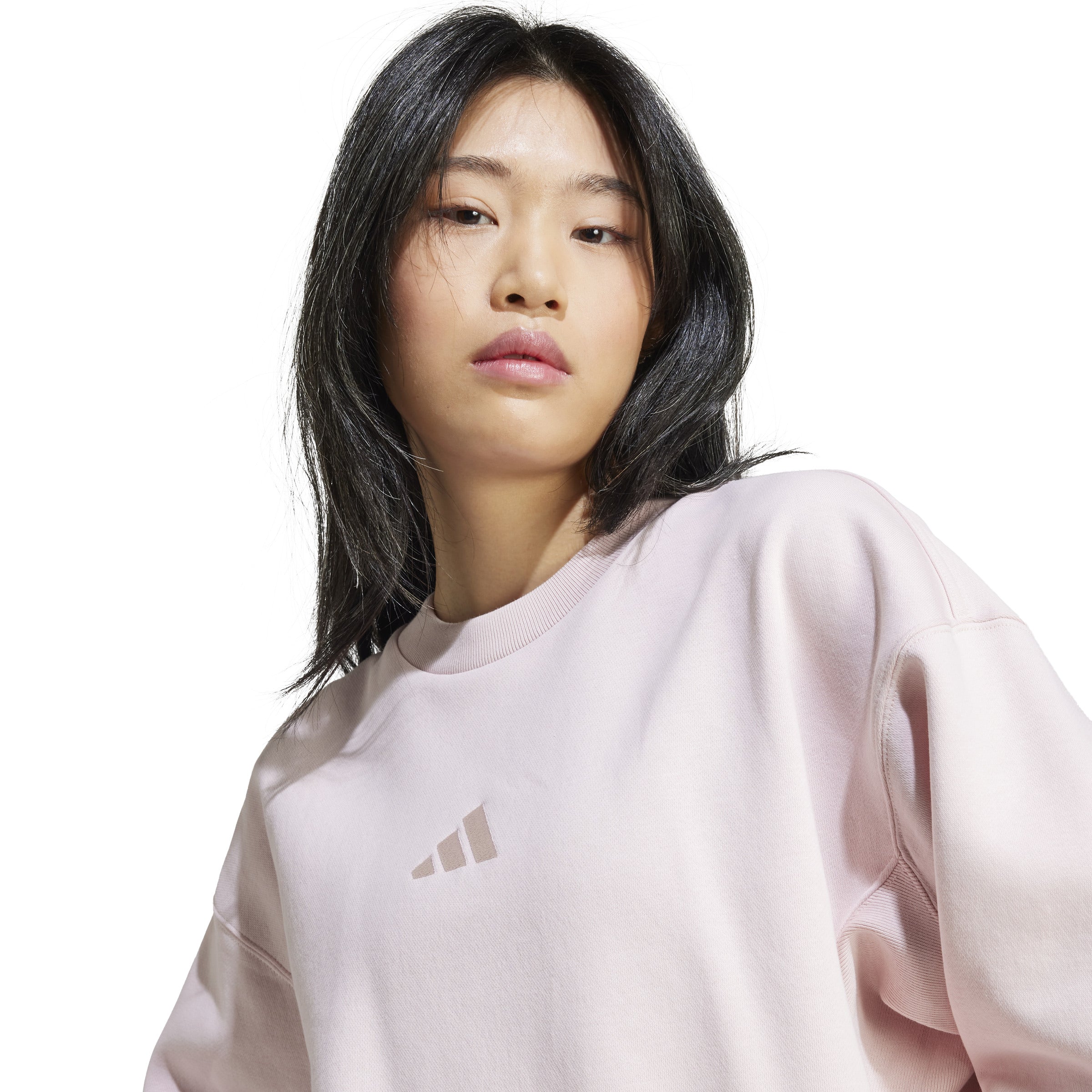 Adidas Women's ALL SZN Fleece Loose Sweatshirt - Cozy Oversized Pullover for Casual Wear, Lounge & Workout | Perfect for Fall & Winter Fashion