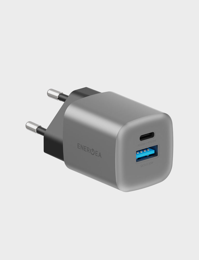 AmpCharge GaN35 Fast Charger - 35W USB-C Wall Charger with GaN Technology for iPhone, Samsung, MacBook - Perfect for Travel, Home & Office Use