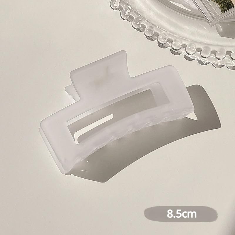 EPARTY 4 Pack Large Transparent Plastic Hair Claw Clips for Women & Girls - Crab Style Hair Clips for Thick Hair, Hair Accessories for Ponytail, Bun & Updo Hairstyles