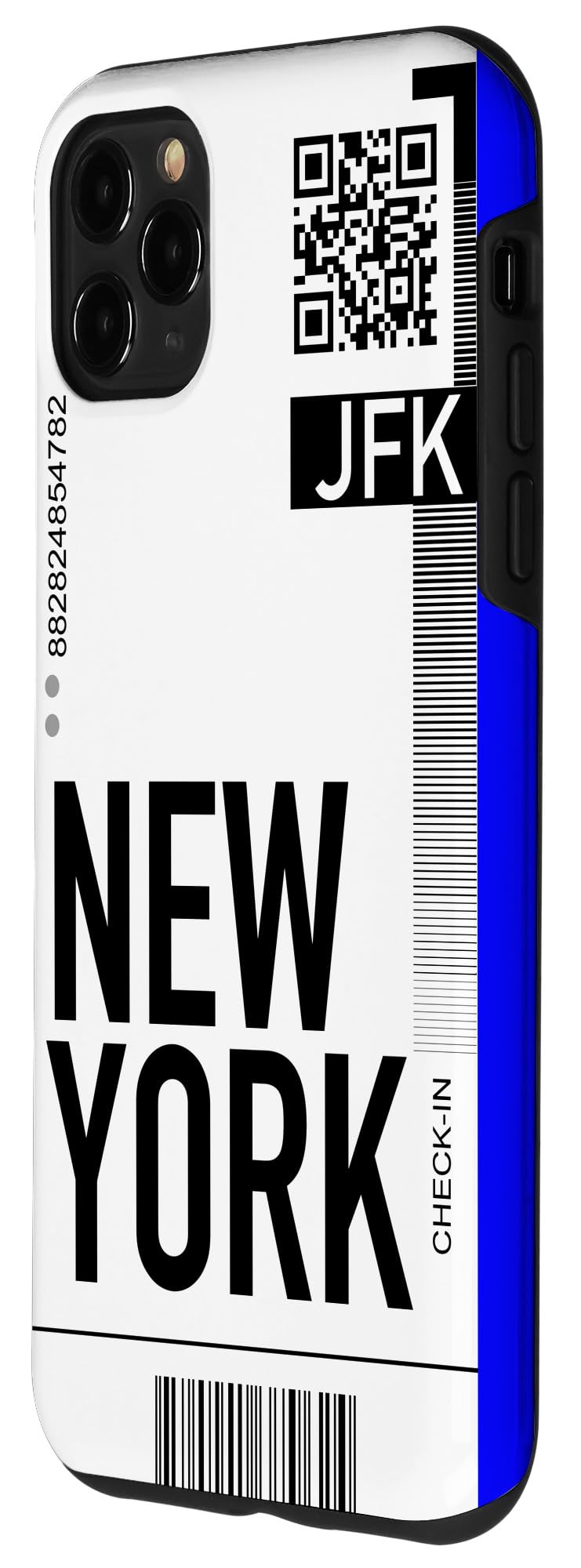 iPhone 11 Pro Max New York Air Ticket Phone Case - Stylish Boarding Pass Design for Travel Enthusiasts, Perfect for City Adventures and Plane Journeys