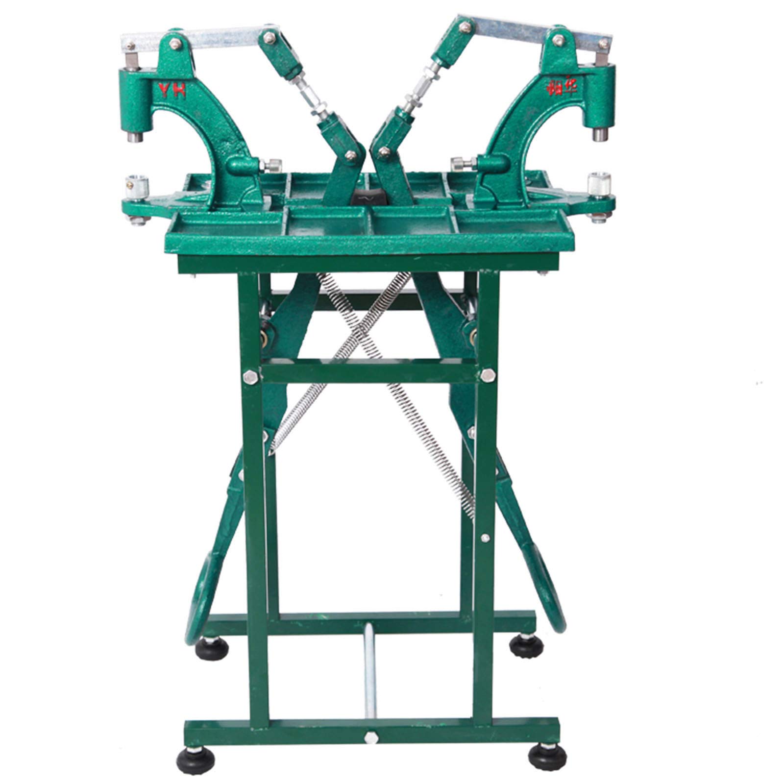 Heavy Duty Double Pedal Hand Press Hole Punch & Grommet Snap Riveting Machine - Foot Operated for Leather, Fabric, Canvas Crafting & DIY Projects