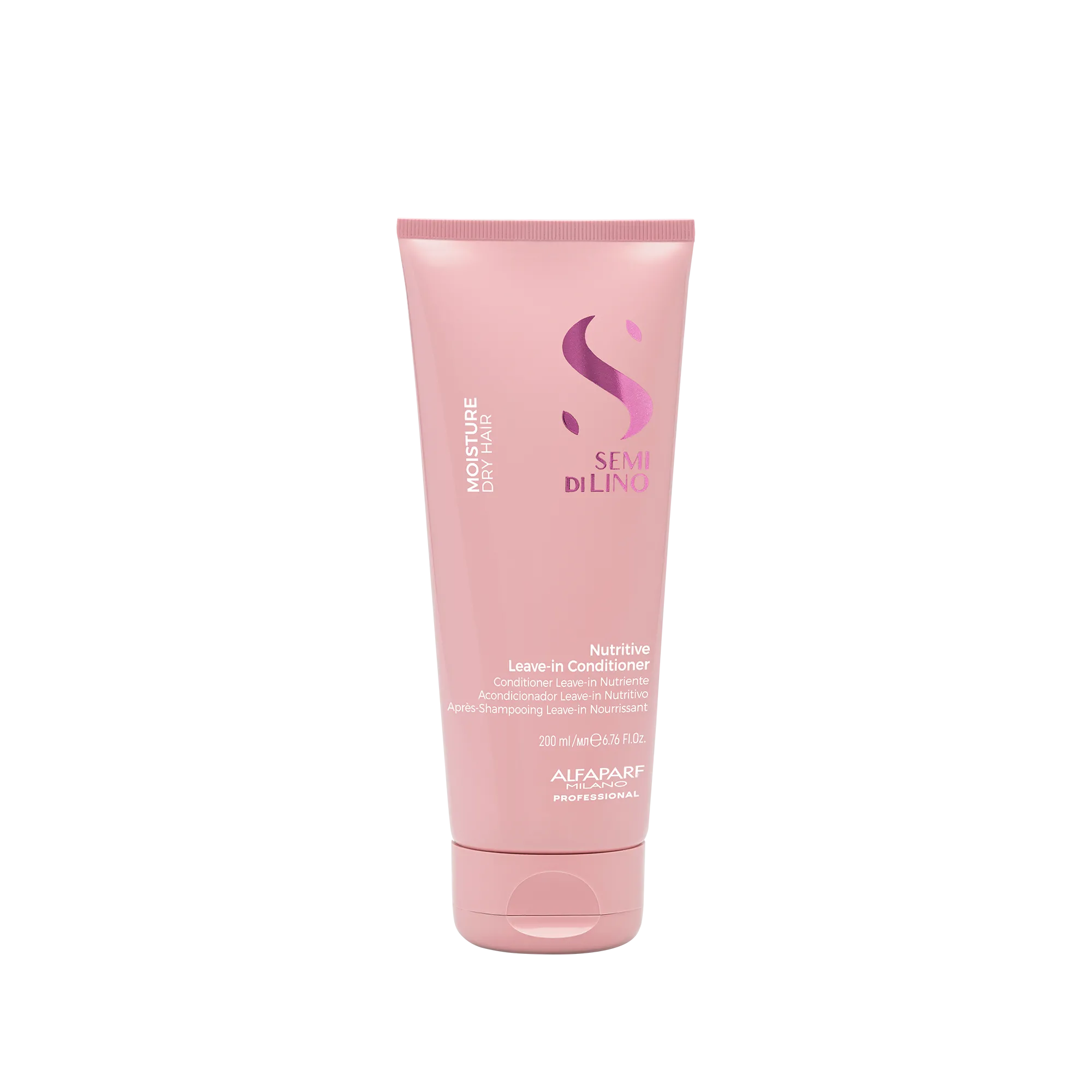 Alfaparf Milano Semi Di Lino Moisture Nutritive Low Shampoo 250ml & Leave-In Conditioner 200ml Duo Set - Hydrating Hair Care for Dry, Damaged Hair - Perfect for Salon-Quality Treatment at Home