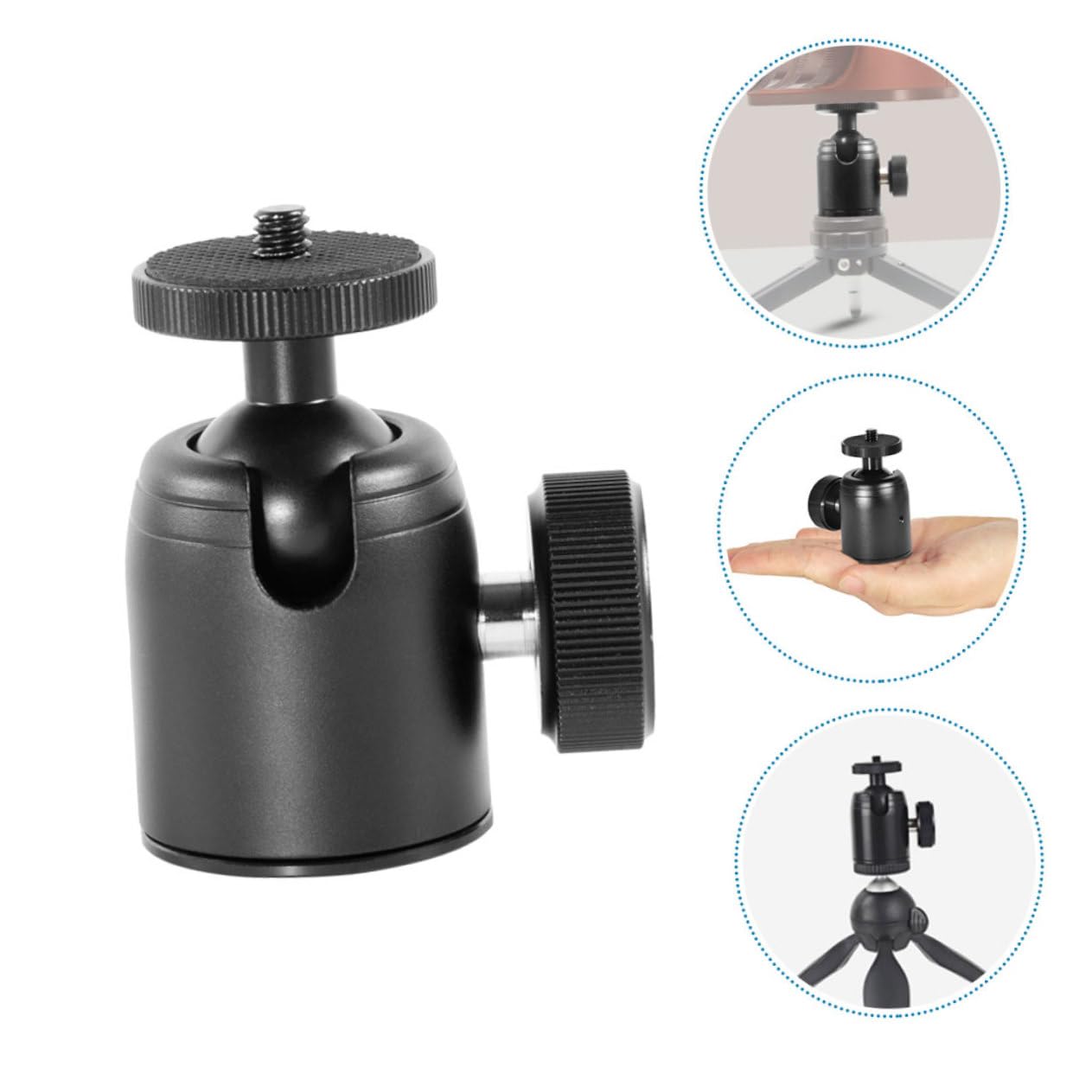 OSALADI Heavy Duty Tripod Ball Head Mount - 360° Rotation Universal Ball Bracket for DSLR Camera, Projector & Binoculars | Perfect for Photography, Videography & Outdoor Adventures