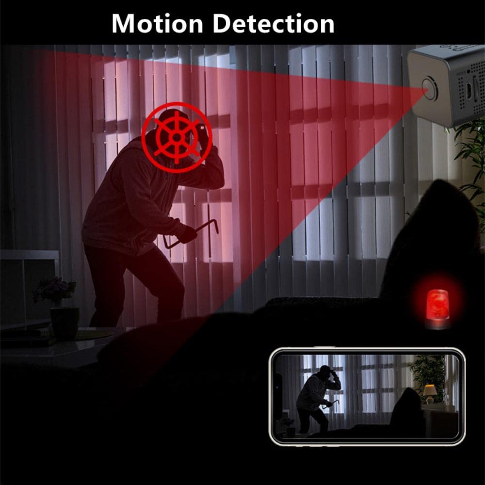 Hidden Spy Camera - Mini Wireless Nanny Cam with Motion Detection, Phone App, Live Streaming & Video Recording for Home Security - Perfect for Baby Monitoring, Pet Watching & Office Surveillance