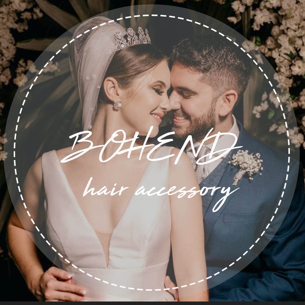 Bohend Rhinestone Hair Comb - Crystal Hair Barrettes for Women & Girls | Elegant Bridal Hair Accessories | Perfect for Weddings, Prom & Special Occasions (Champagne)