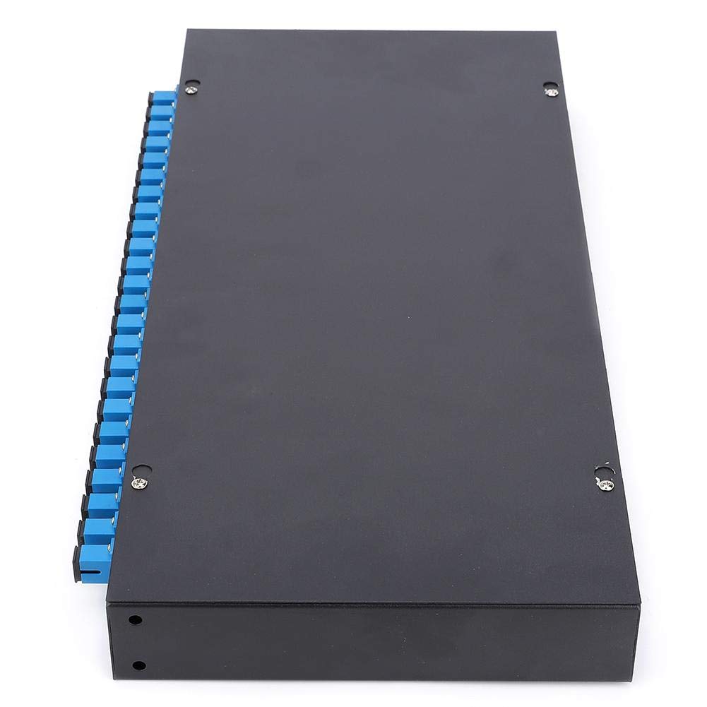 Wall-Mounted SC Fiber Optic Terminal Box - Black Patch Panel for Fiber Protection & Cable Management | Ideal for Home/Office Network Setup & Data Center Organization