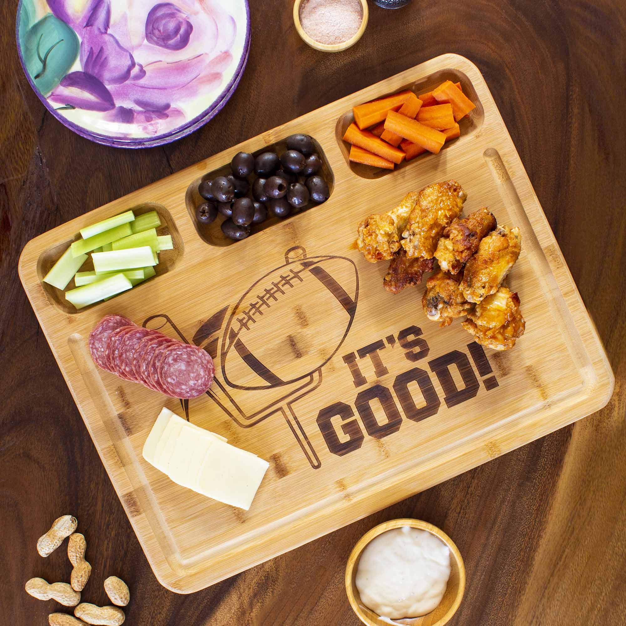 Premium 3-Well Kitchen Cutting Board - 17.5