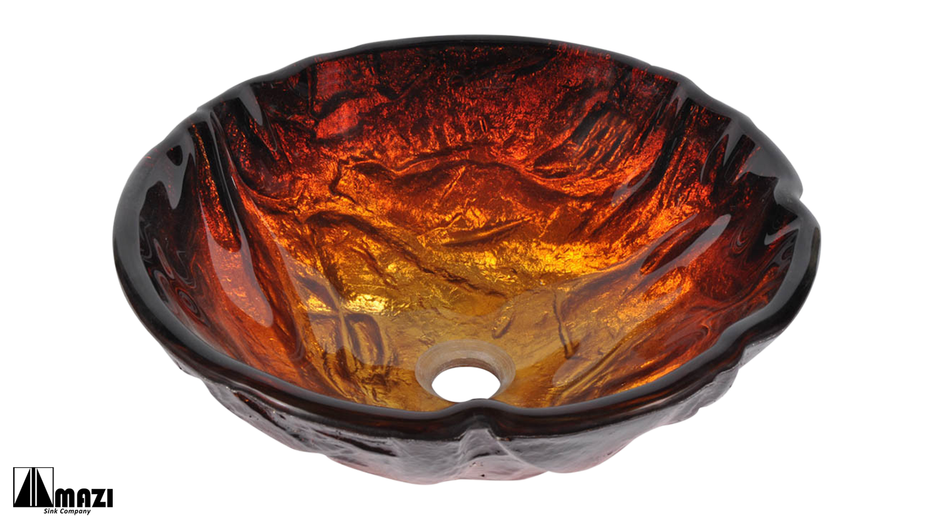 Modern Glass Vessel Bathroom Sink SH07 - Round Above Counter Vanity Basin for Bathroom & Powder Room Remodeling - Perfect for Contemporary Home Decor & Spa Style Renovations