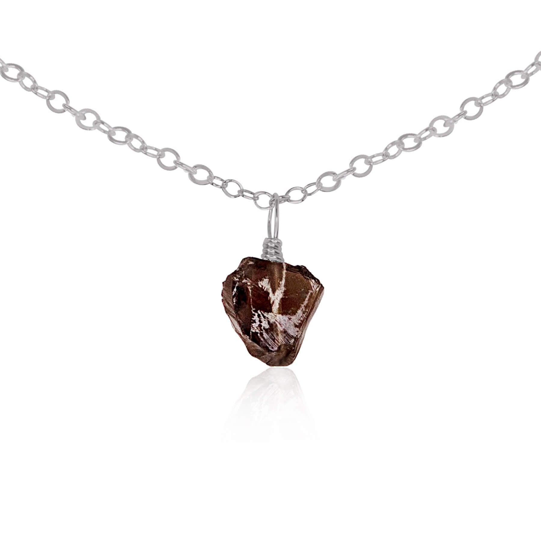 Natural Smoky Quartz Gemstone Pendant Necklace - Elegant Choker for Women | Perfect for Boho Jewelry, Spiritual Healing & Everyday Fashion Accessories