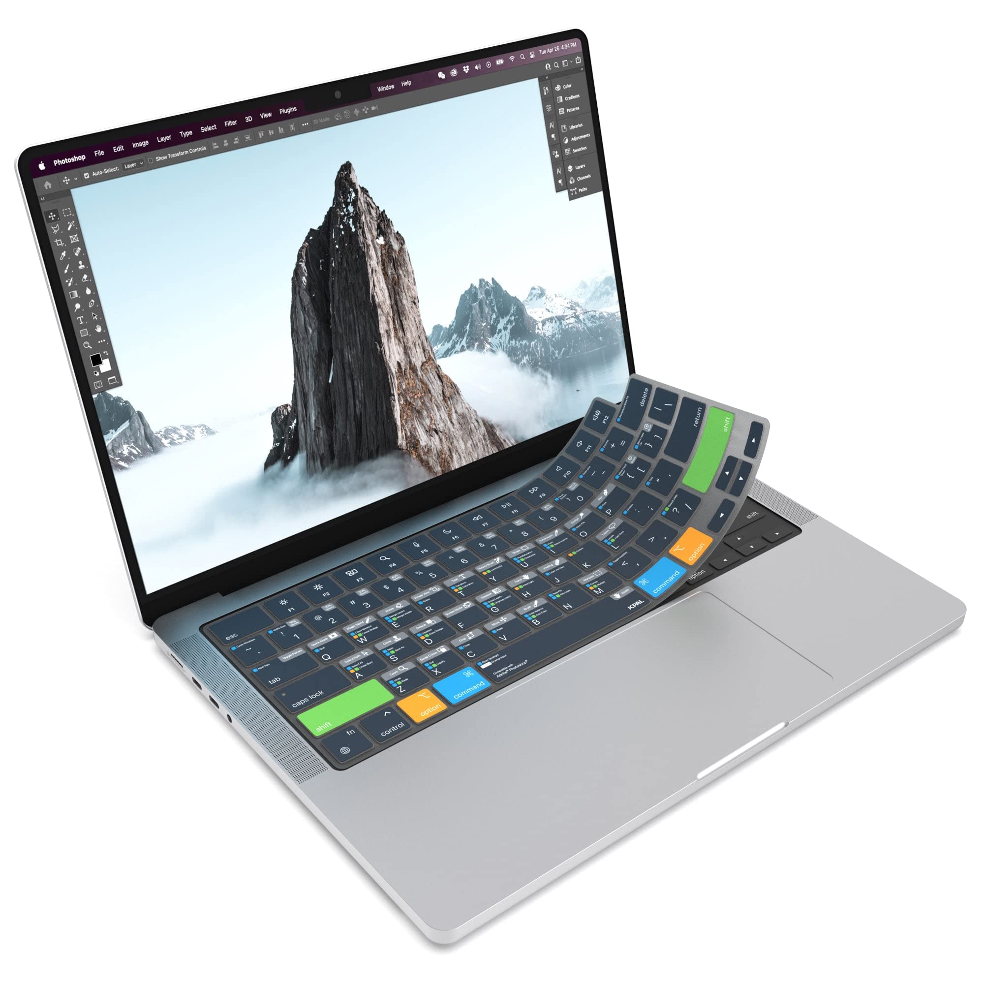 JCPal Adobe Photoshop Shortcut Keyboard Cover for MacBook Pro 14