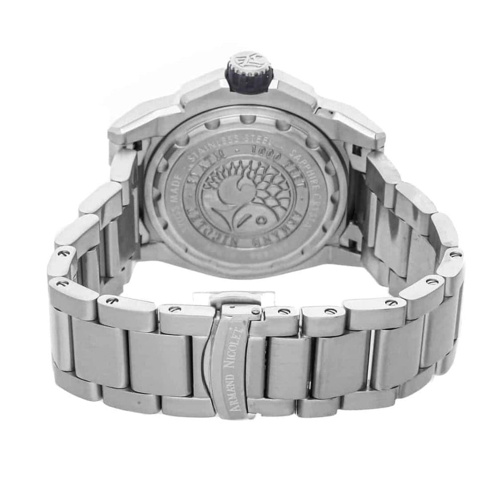 Armand Nicolet A486BGU BU MA4480AA Men's Luxury Watch with Blue Silicone Strap - Perfect for Business, Casual & Formal Occasions