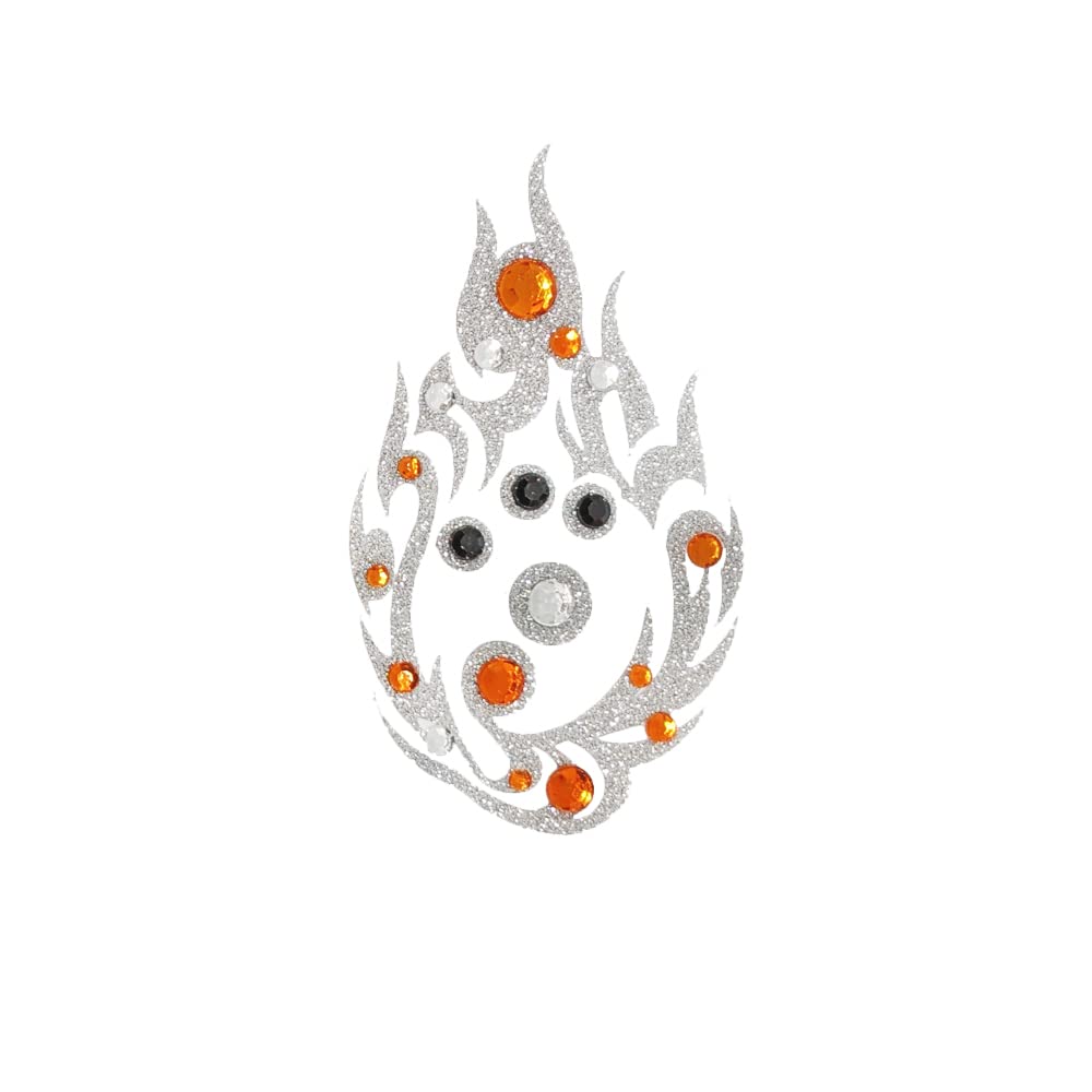 Comet Busters Silver Glitter Temporary Tattoo Stickers (BT260) - Waterproof Body Art for Parties, Festivals & Costume Events