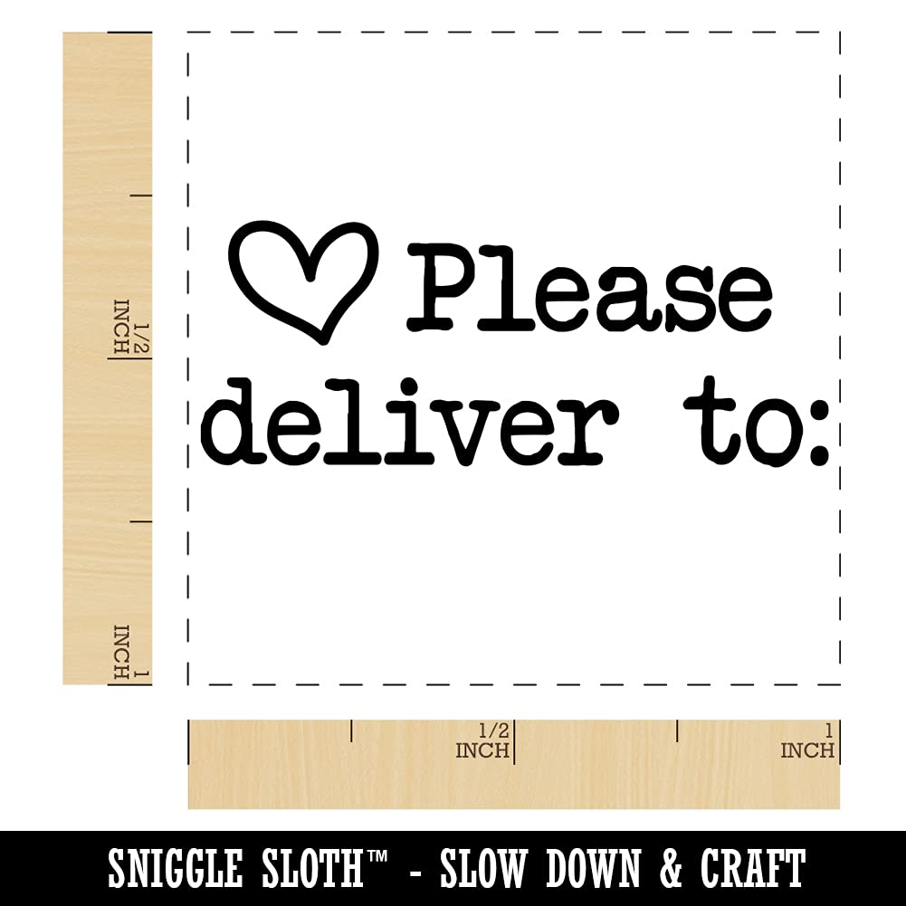Self-Inking Rubber Stamp with Heart & Typewriter Font - 1 Inch Small Red Ink Stamper for Crafting, DIY Projects & Office Use