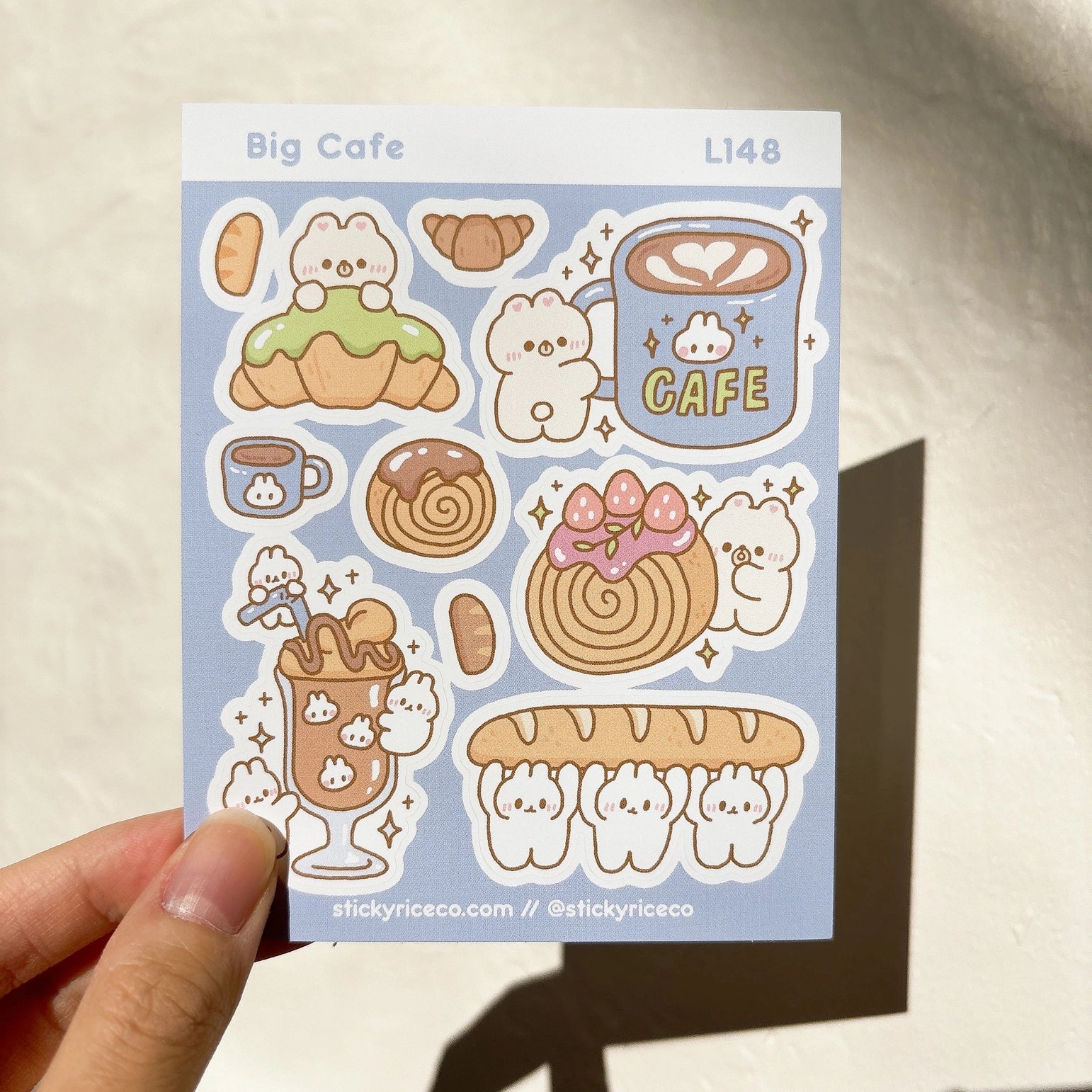 Big Cafe Sticker Sheet - Waterproof Vinyl Decals for Laptops, Water Bottles & Journals - Perfect for DIY Crafts, Scrapbooking & Home Decor