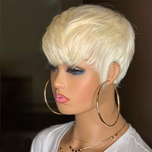 Synthetic Short Wigs with Bangs for Women - Natural Looking Short Haircuts for Black & White Women (BK1026) | Perfect for Cosplay, Daily Wear & Fashion Styling