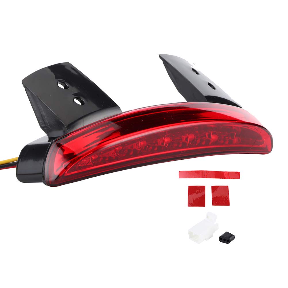 10Pcs Motorcycle LED Tail Light Fender Edge Brake Lamp with Turn Signal - Compatible with Harley Touring XL 883 & 1200 - Durable Rear Light Assembly for Night Riding Safety