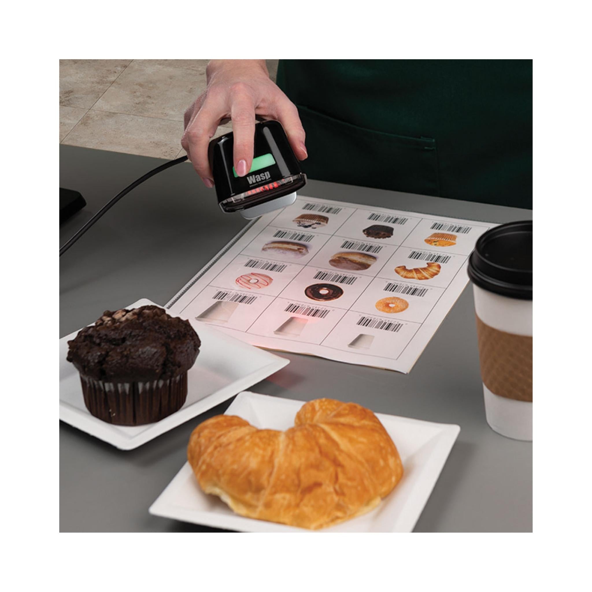 Wasp WPS1500 Omnidirectional Barcode Scanner - High-Speed USB Wireless Barcode Reader for Retail, Warehouse & Inventory Management - Perfect for Supermarkets, Logistics and POS Systems