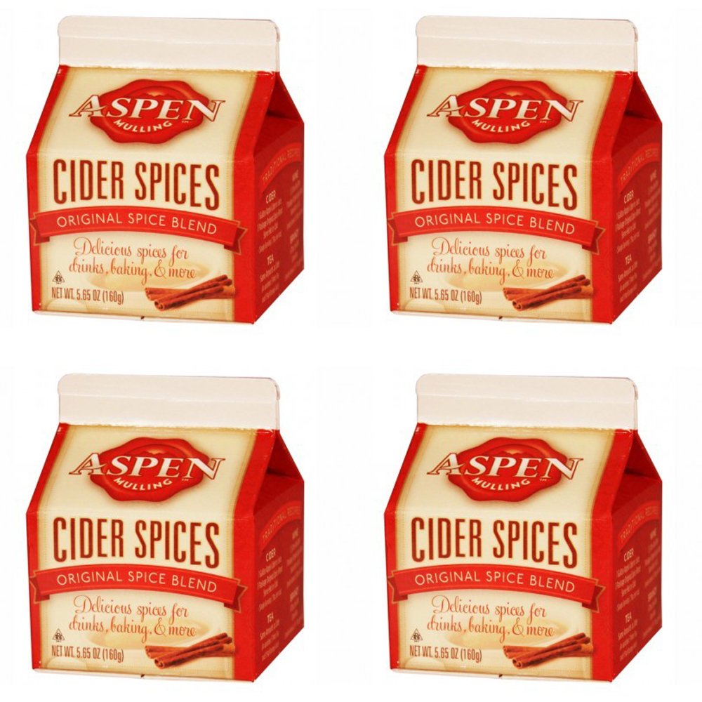 Original Aspen Mulling Cider Spice Blend - 5.65 Oz (Pack of 4) - Perfect for Holiday Drinks, Apple Cider & Warm Winter Beverages