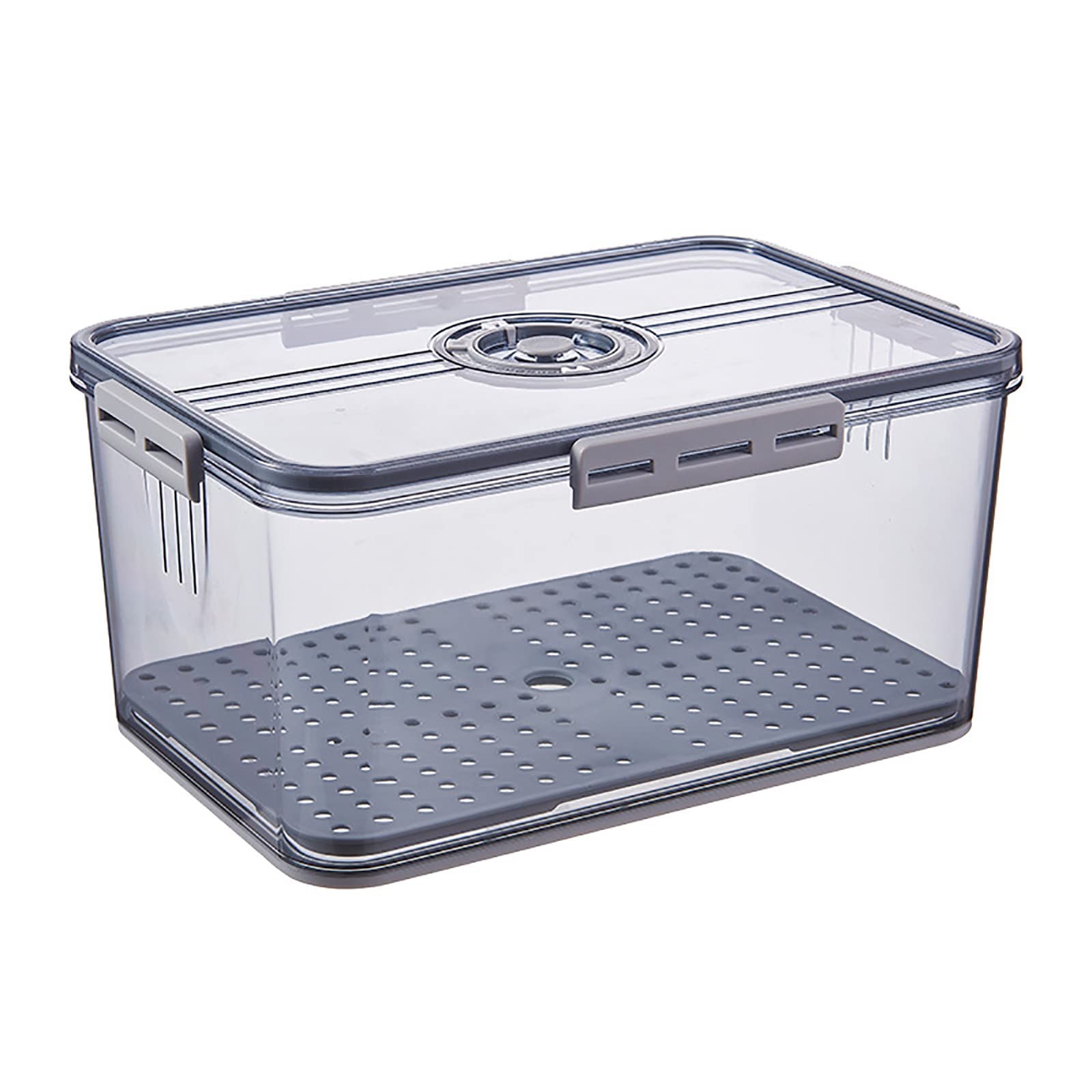 Fresh Produce Storage Containers with Time Tracker - Airtight Vegetable & Fruit Organizers for Fridge - BPA-Free Food Canisters with Date Recording (Perfect for Meal Prep, Grocery Storage & Refrigerator Organization)