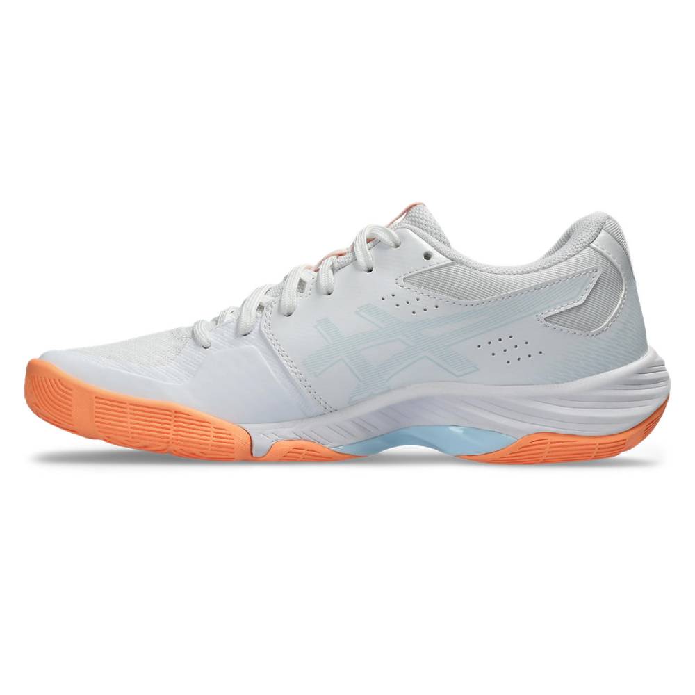 ASICS Blade FF Women's Indoor Volleyball Shoes - Lightweight Court Sneakers for Women (White/Grey Blue) | Perfect for Volleyball, Badminton & Indoor Sports Training