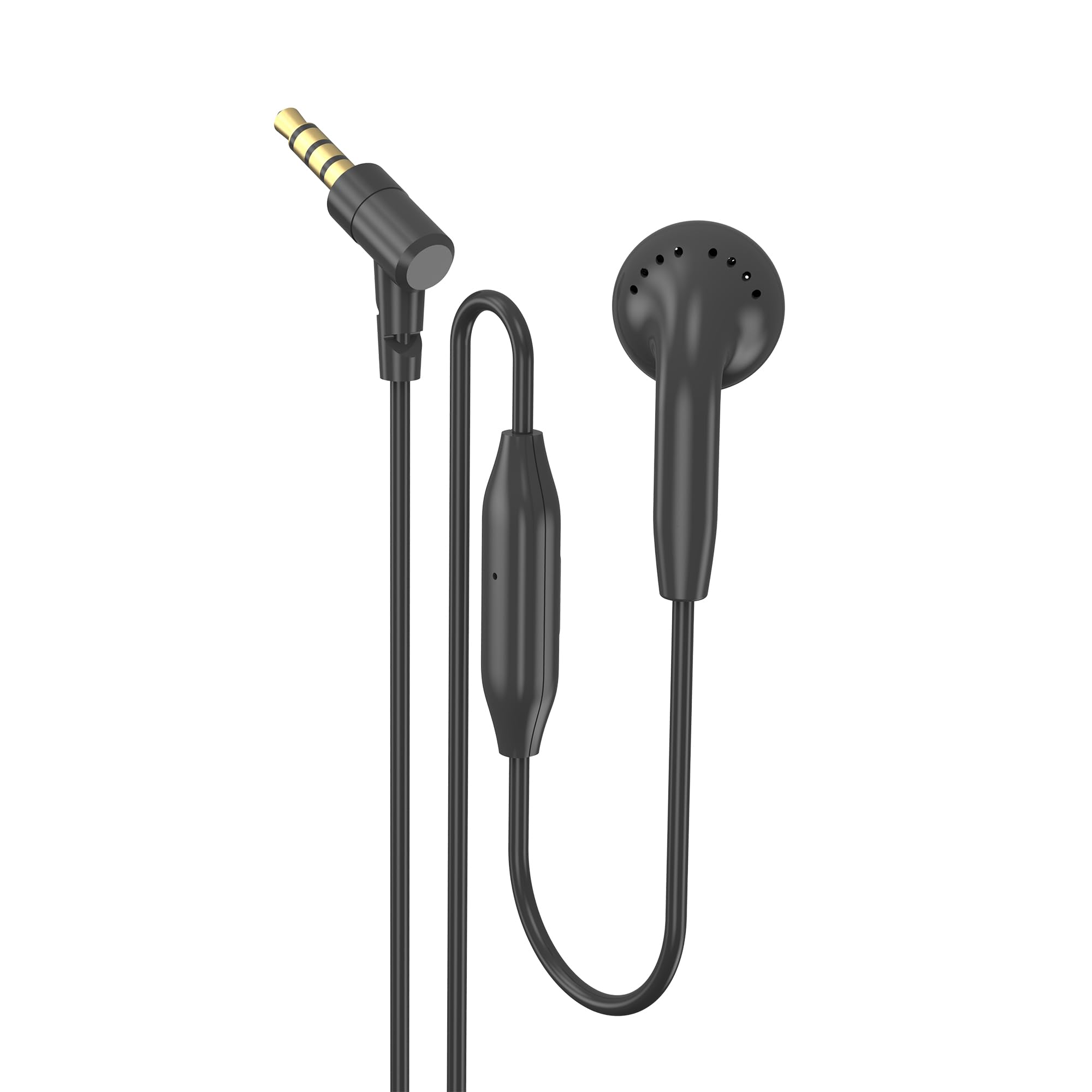 Single-Sided Headset with Microphone - Noise Cancelling Earphone with Call/Music Controls for Driving, Meetings & Online Classes - 3.5mm Wired Headphones Compatible with PC, Laptop, Smartphone (120cm Cable) - Perfect for Remote Work, Gaming & Customer Service