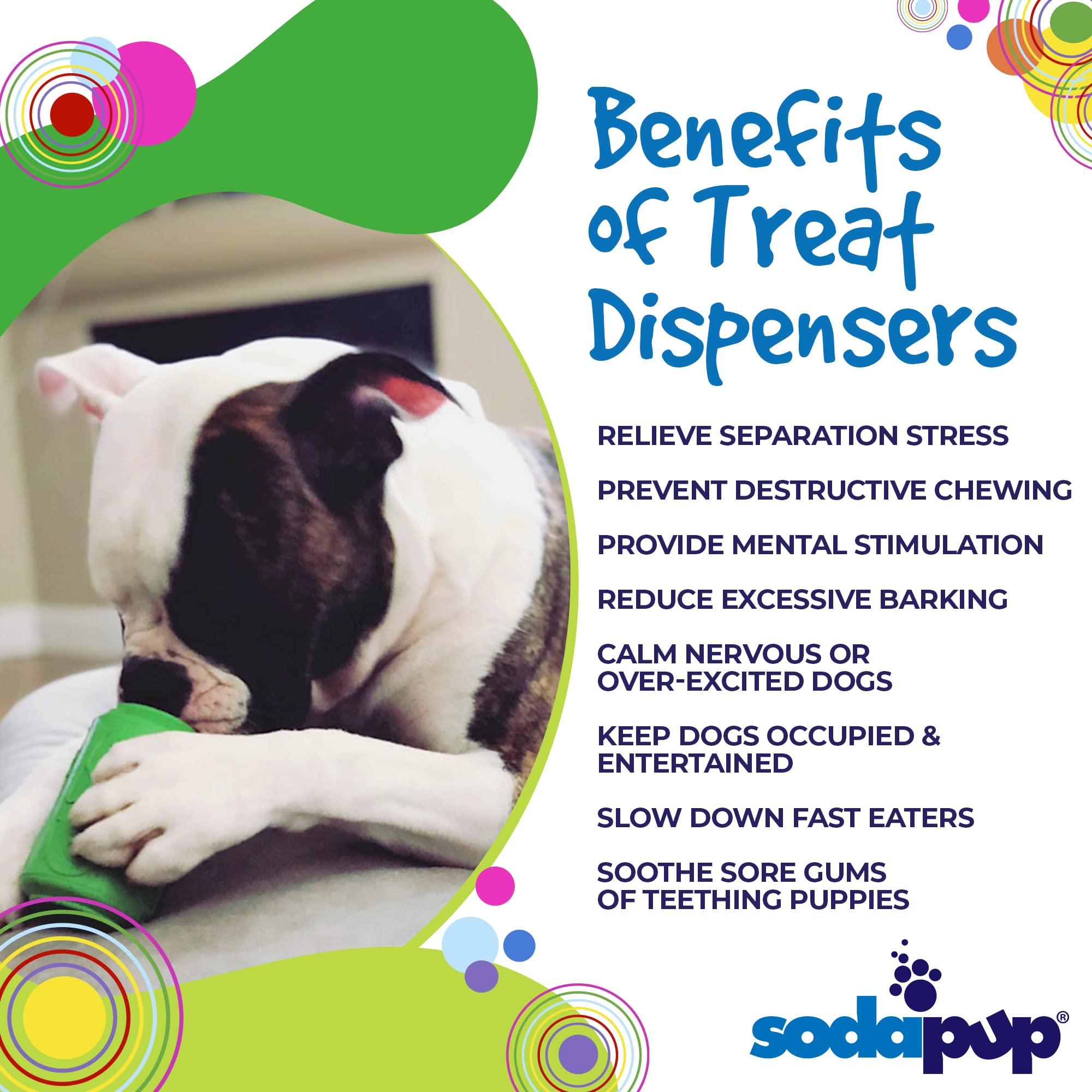 **SodaPup Soda Can Dog Toy – Non-Toxic Natural Rubber Chew & Treat Dispenser for Mental Stimulation & Anxiety Relief – Durable USA-Made for Aggressive Chewers – Perfect for Playtime & Training**