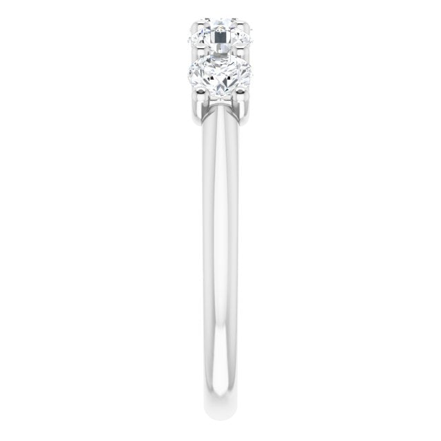 1.00 Carat Round Cut Diamond Wedding Band - 5 Stone Anniversary Ring for Women - Elegant Bridal Jewelry for Engagement, Proposal & Special Occasions