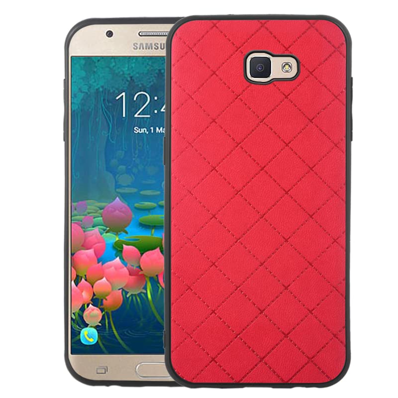 ELISORLI Rugged Thin Case for Samsung Galaxy J5 Prime 2016 (SM-G570M) - Anti-Slip TPU Protective Phone Cover for Men & Women (Red) | Perfect for Outdoor Activities, Work & Daily Use