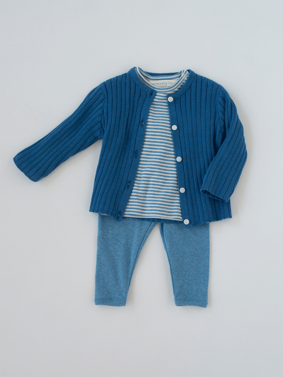 Serendipity Dark Tide Organic Cotton Baby Cardigan - Soft & Comfortable Newborn Knitwear for Boys & Girls - Perfect for Photoshoots, Gifts & Special Occasions